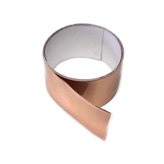 CONDUCTIVE SHIELDING COPPER FOIL TAPE ADHESIVE - 50MM X 2 METERS LONG
