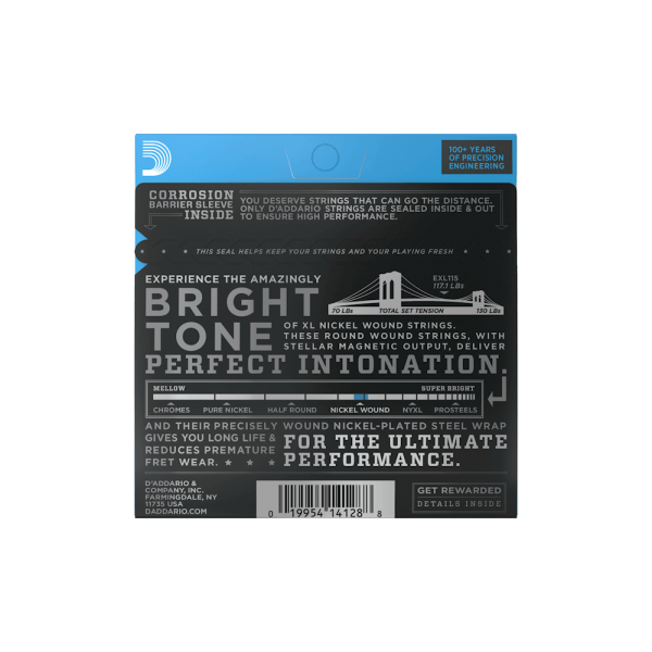 D'ADDARIO XL 11-49 MEDIUM ELECTRIC GUITAR STRINGS