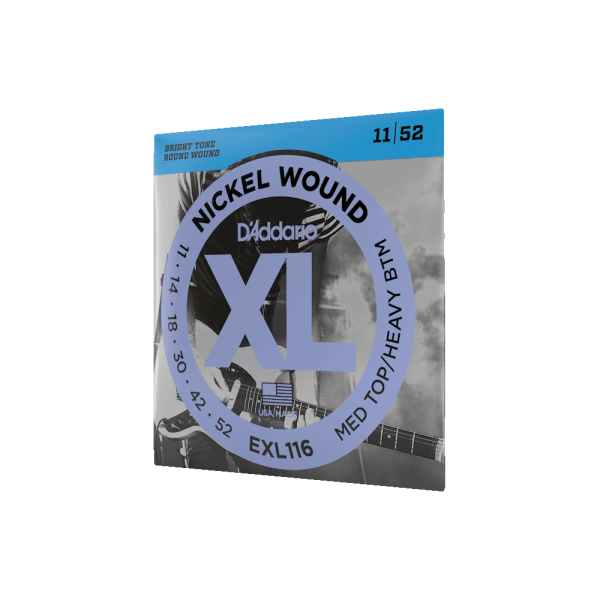 D'ADDARIO XL 11-52 MEDIUM TOP / HEAVY BOTTOM ELECTRIC GUITAR STRINGS