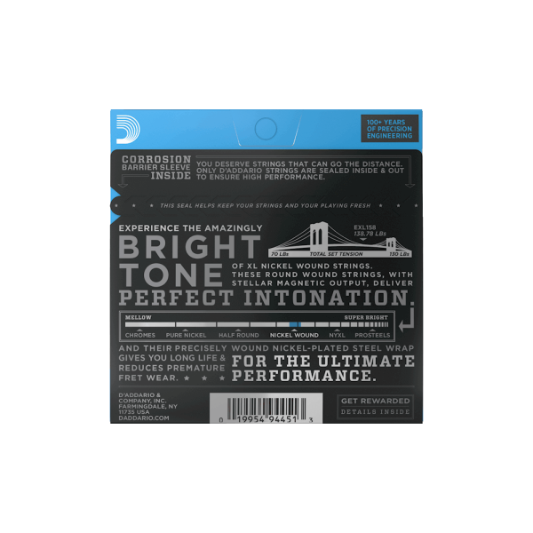D'ADDARIO XL 13-62 LIGHT BARITONE ELECTRIC GUITAR STRINGS