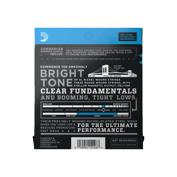 D'ADDARIO XL 45-105 REGULAR LIGHT TOP / MEDIUM BOTTOM LONG SCALE BASS STRINGS D'ADDARIO XL 45-105 REGULAR LIGHT TOP / MEDIUM BOTTOM LONG SCALE BASS STRINGS