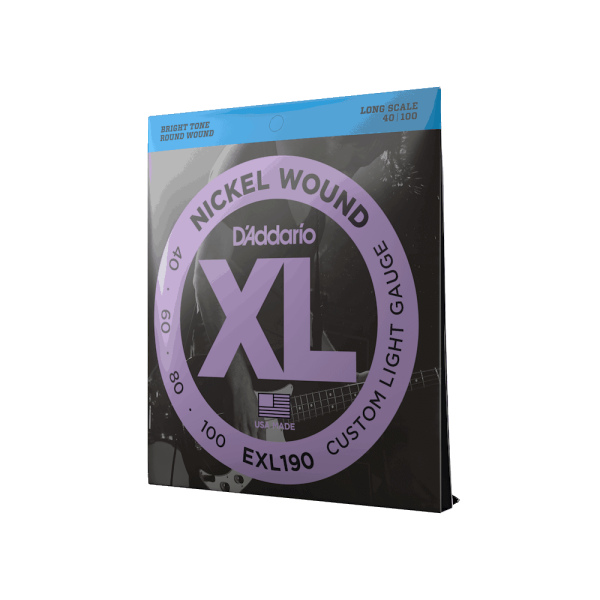D'ADDARIO XL 40-100 CUSTOM LIGHT LONG SCALE BASS STRINGS