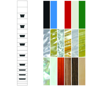 CROWN/TRAPEZOID INLAY SET - CUSTOM CUT