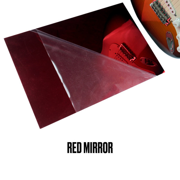 RED MIRROR 1-PLY PICKGUARD BLANK