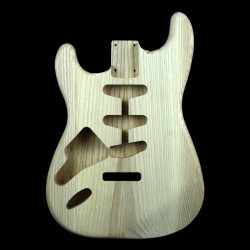STRAT STYLE BODY AMERICAN ASH - 4 PIECE - LEFT HANDED - UNSANDED & UNFINISHED