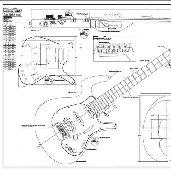 GUITAR AND BASS PLANS - PARKER NITEFLY