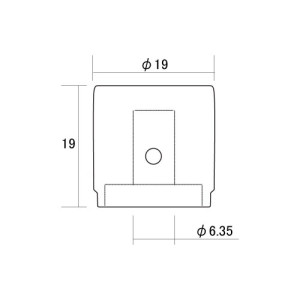 FLAT METAL KNOB CHROME - INCH SIZE