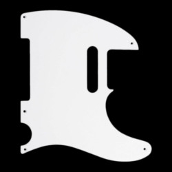 TELE STYLE PICKGUARD REPLACEMENT - WHITE 1 PLY