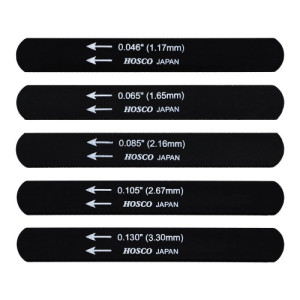 HOSCO 046-130 BLACK NUT FILES WITH MAG-HOLDER FOR BASSES  - SET OF 5