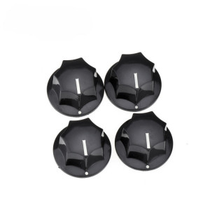 SET OF 4 JAZZ BASS VOLUME KNOBS - KNURLED SHAFT POTS - 24 SPLINES INCH SIZE