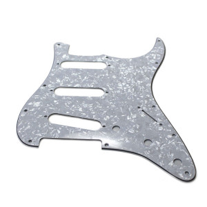 STRAT STYLE PICKGUARD REPLACEMENT - WHITE PEARL