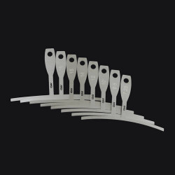 WIDE UNDERSTRINGS - SET OF 8 WIDE UNDERSTRING RADIUS GAUGES - STAINLESS STEEL