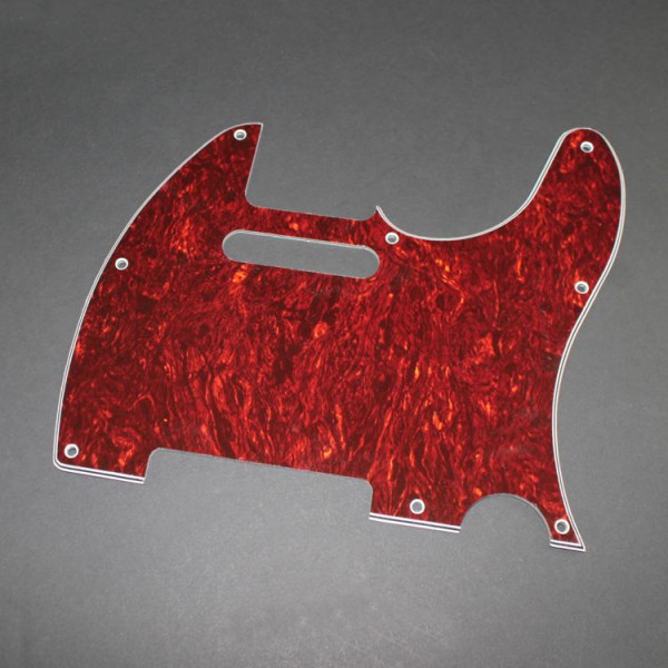 TELE STYLE PICKGUARD REPLACEMENT - RED TORTOISE 3 PLY 
