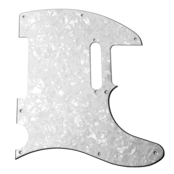 TELE STYLE PICKGUARD REPLACEMENT - WHITE PEARL 3 PLY 