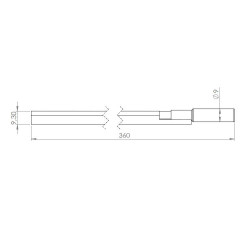 DOUBLE ACTION TRUSS ROD FOR ACOUSTIC - 360MM WITH 9MM BULLET