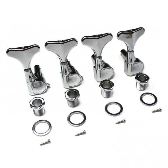 WILKINSON WJB-650 CHROME BASS TUNERS 4 IN LINE WILKINSON WJB-650 CHROME BASS TUNERS 4 IN LINE