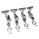 WILKINSON WJB-650 CHROME BASS TUNERS 4 IN LINE