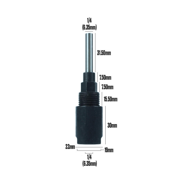 ROUTER COLLET EXTENSION - 1/4