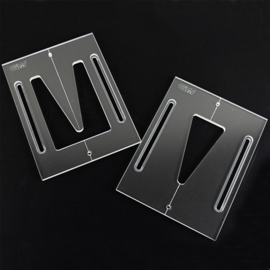 ACOUSTIC DOVETAIL TENON NECK JOINT ROUTING TEMPLATE - CNC CUT ACRYLIC ACOUSTIC DOVETAIL TENON NECK JOINT ROUTING TEMPLATE - CNC CUT ACRYLIC