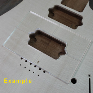 ACRYLIC HUMBUCKER 6 STRINGS ROUTER TEMPLATE WITHOUT MOUNTING RINGS