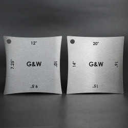 SET OF LUTHIER RADIUS GAUGE #1 AND #2 - STAINLESS STEEL