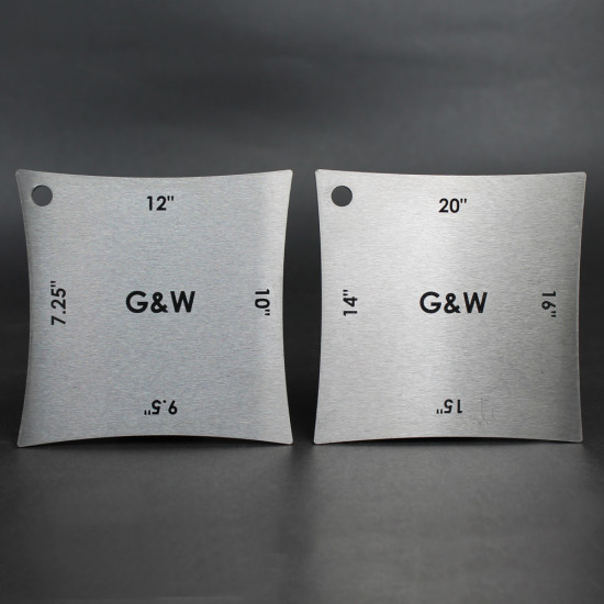 SET OF LUTHIER RADIUS GAUGE #1 AND #2 - STAINLESS STEEL SET OF LUTHIER RADIUS GAUGE #1 AND #2 - STAINLESS STEEL