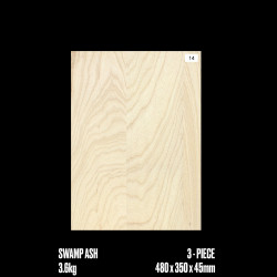 SWAMP ASH 3-PIECE SELECTED BODY BLANK #14