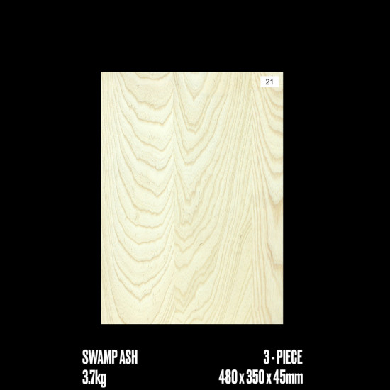 SWAMP ASH 3-PIECE SELECTED BODY BLANK #21 SWAMP ASH 3-PIECE SELECTED BODY BLANK #21
