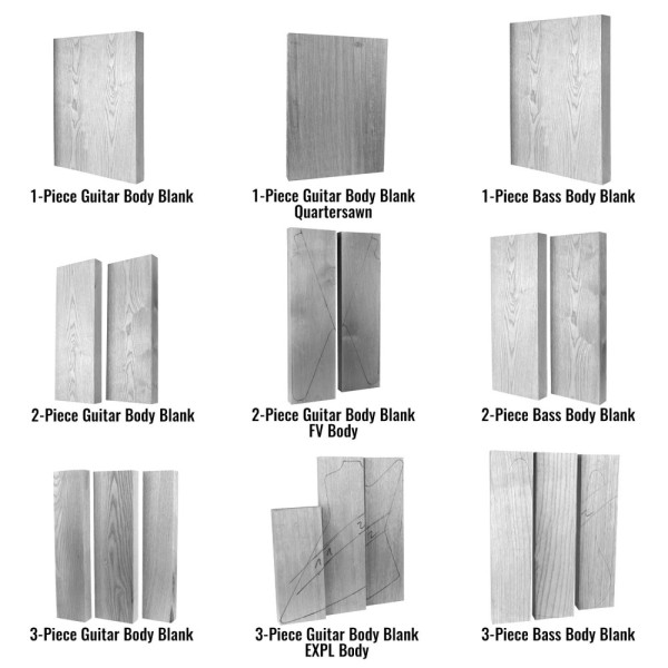 AMERICAN RED ALDER BODY BLANKS AMERICAN RED ALDER BODY BLANKS